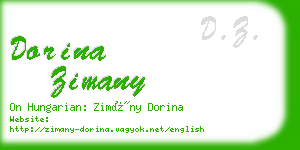 dorina zimany business card